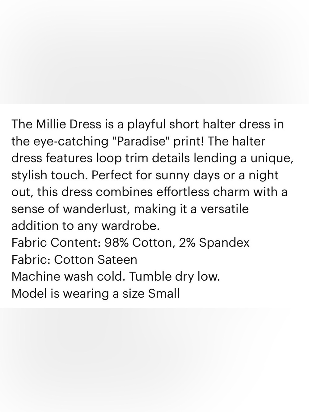 Alden Adair Millie Dress Paradise Print Small NWT - Picture 14 of 14